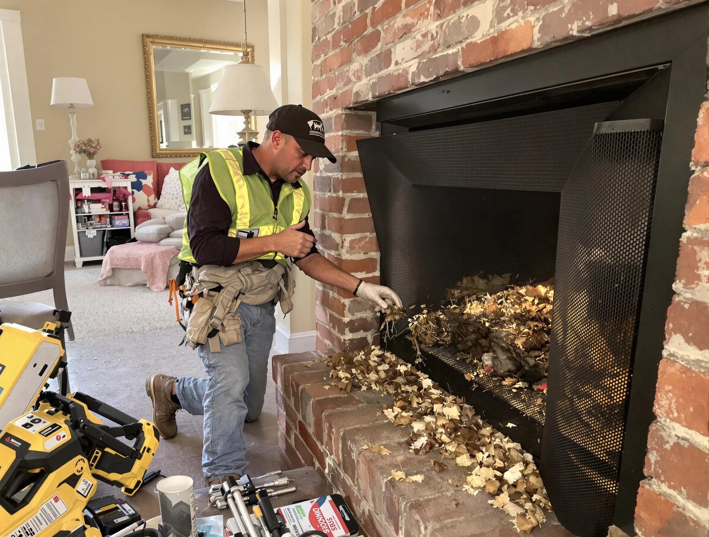 Safe screening installation by Hopewell Chimney Sweep in Hopewell, VA
