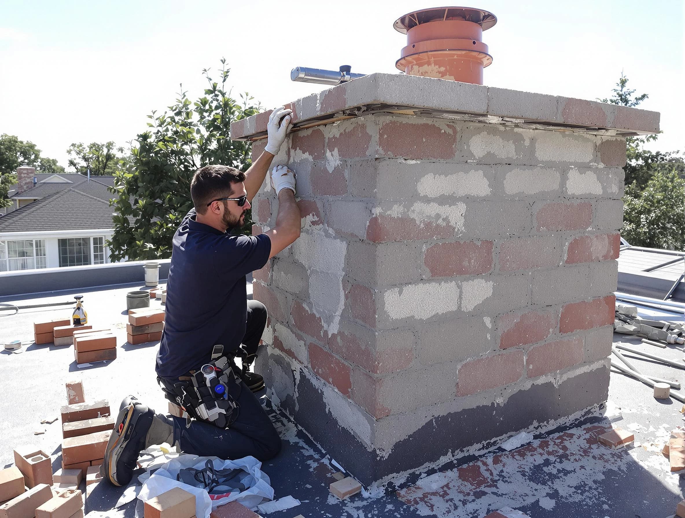 Advanced chimney repair process by Hopewell Chimney Sweep in Hopewell, VA
