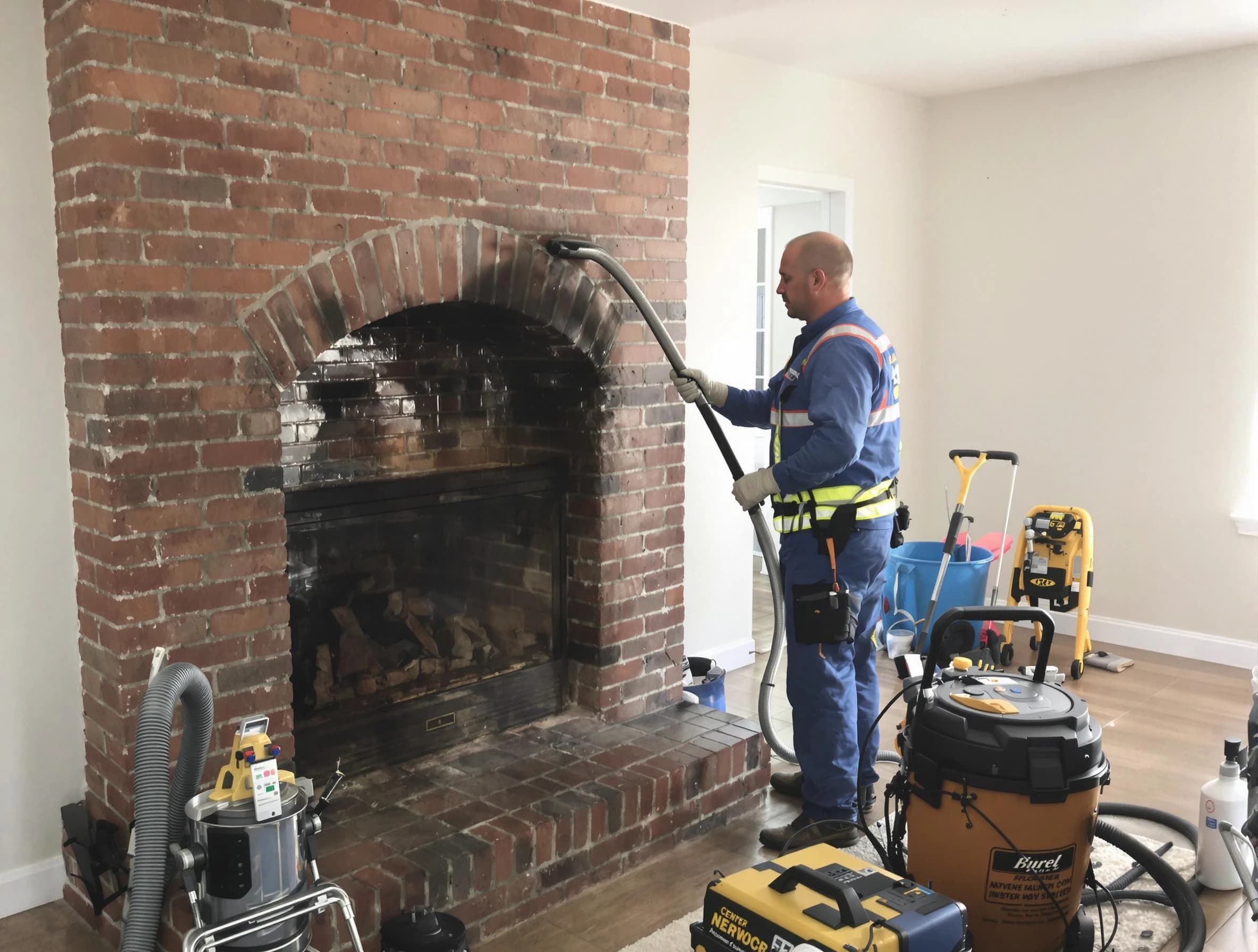Hopewell Chimney Sweep expert performing detailed chimney sweep in Hopewell, VA