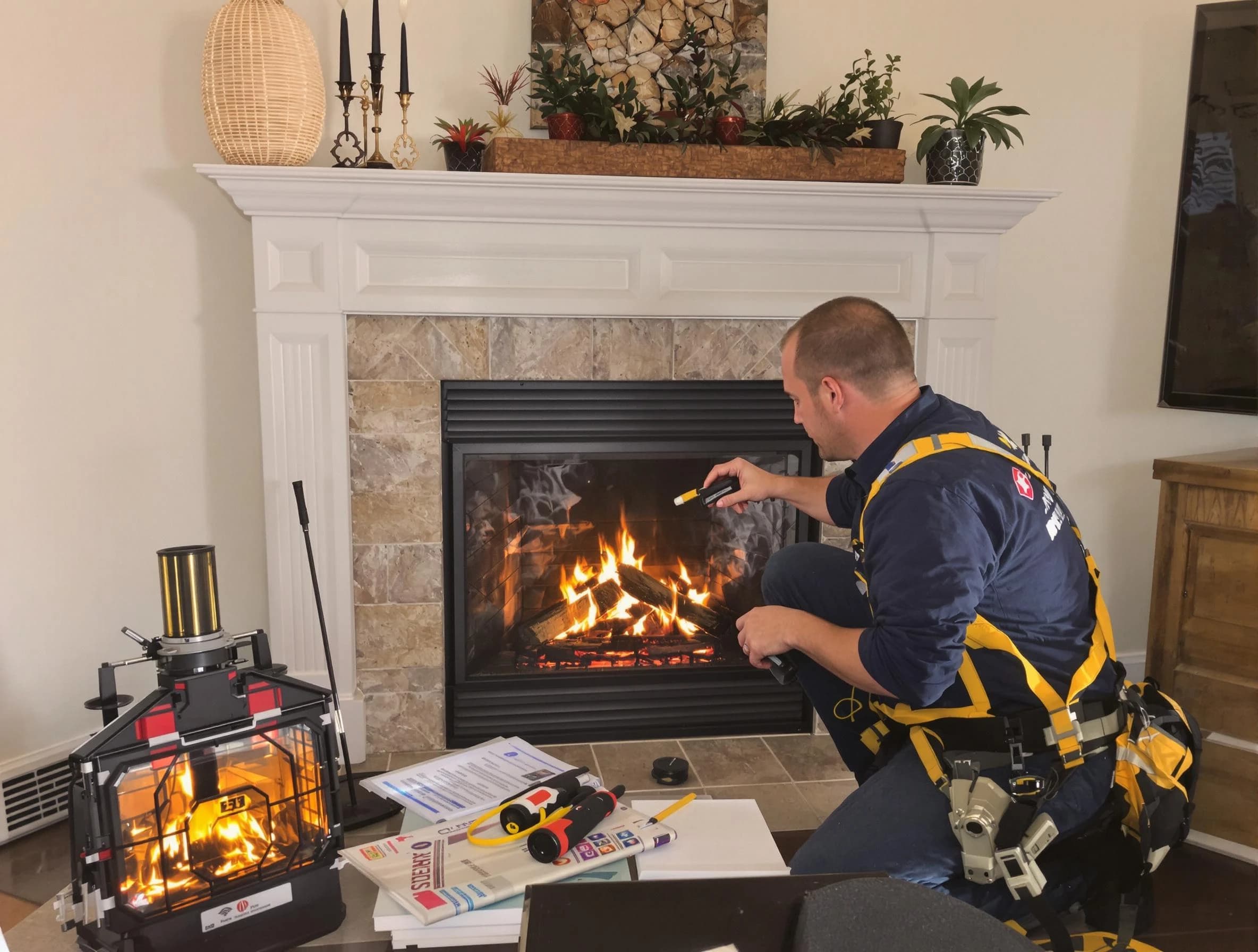 Safety-focused fireplace inspection by Hopewell Chimney Sweep in Hopewell, VA