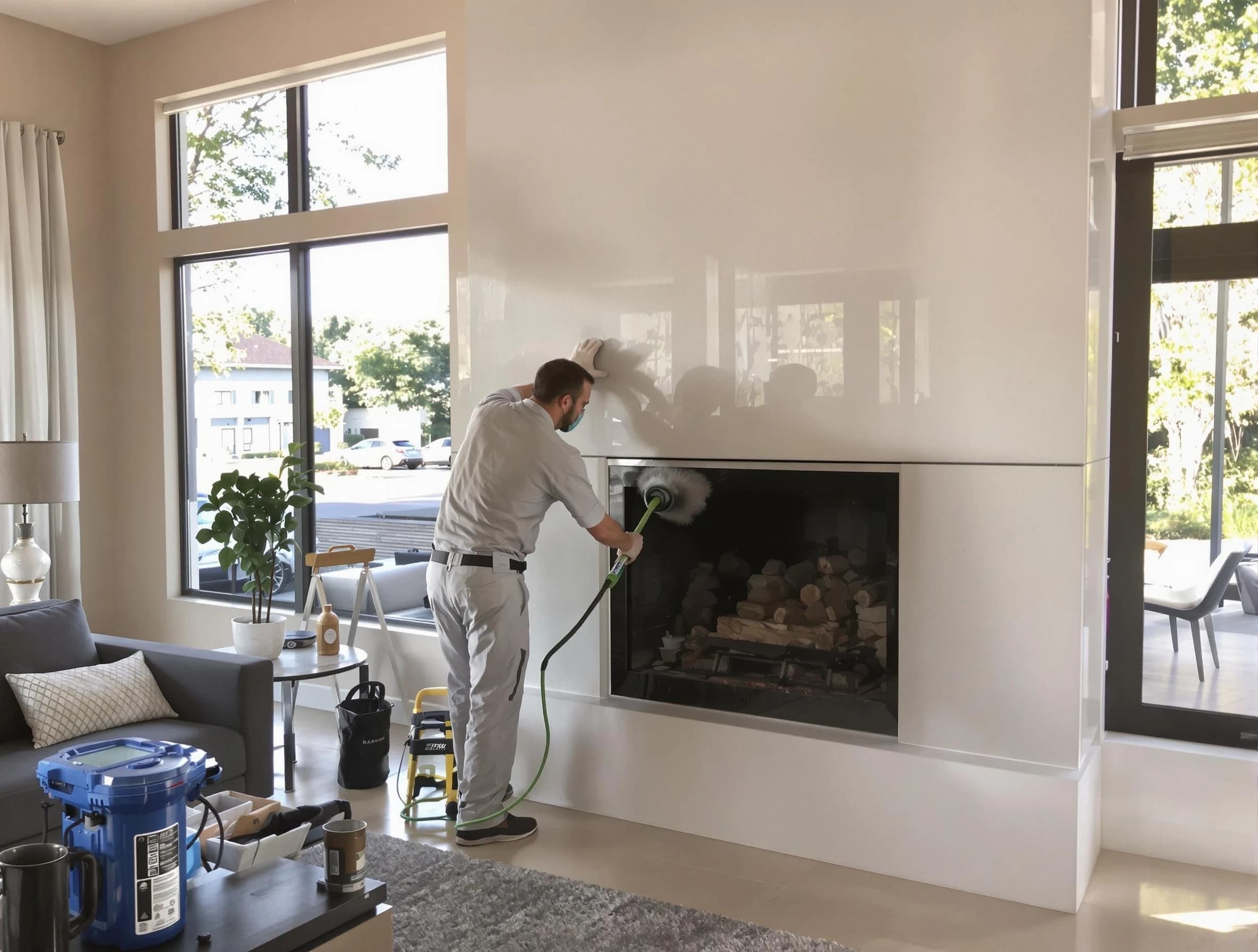 Hopewell Chimney Sweep performing thorough soot removal in Hopewell, VA