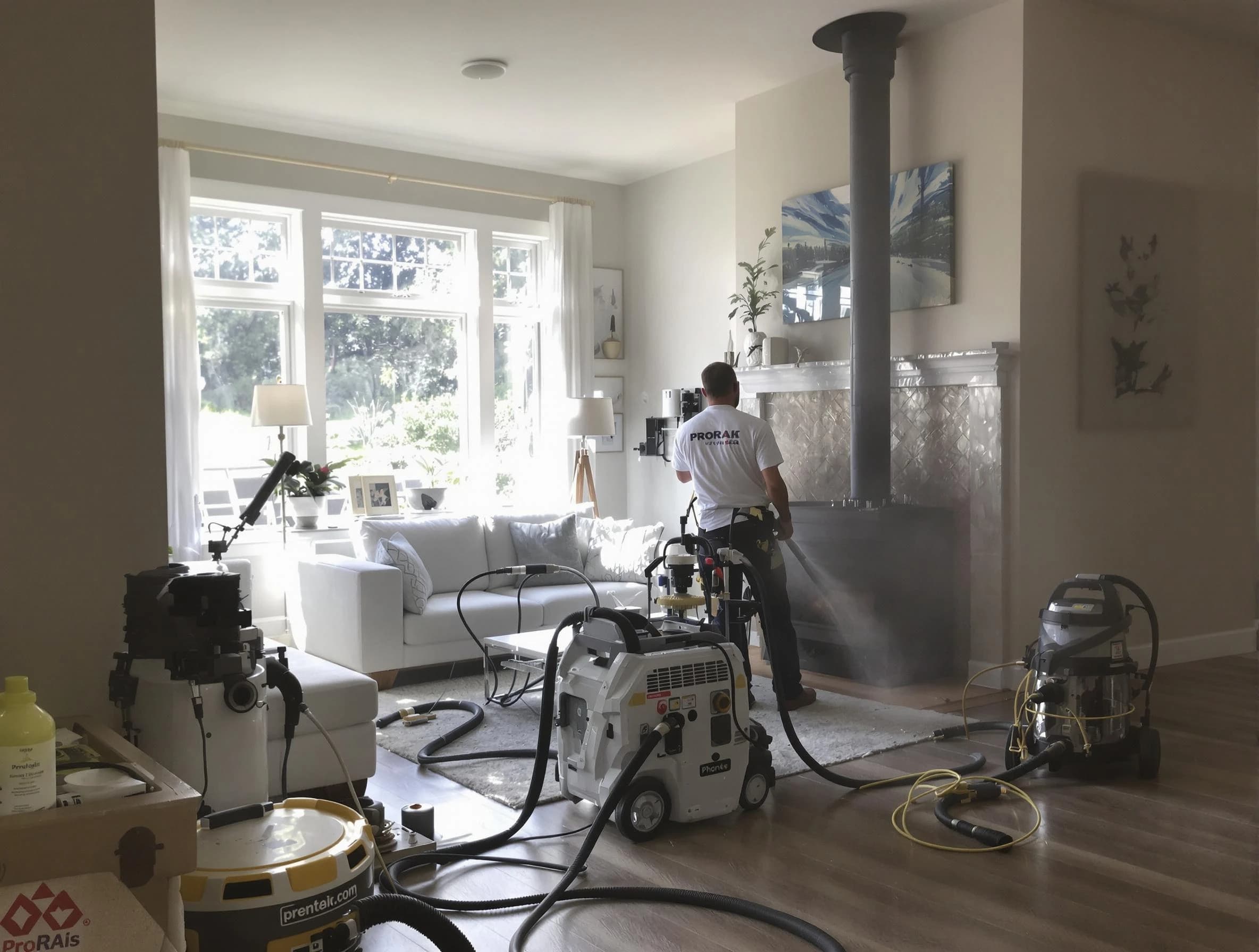 Soot removal service by Hopewell Chimney Sweep for a fireplace in Hopewell, VA